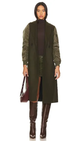 ALLSAINTS Paulah Coat in Olive