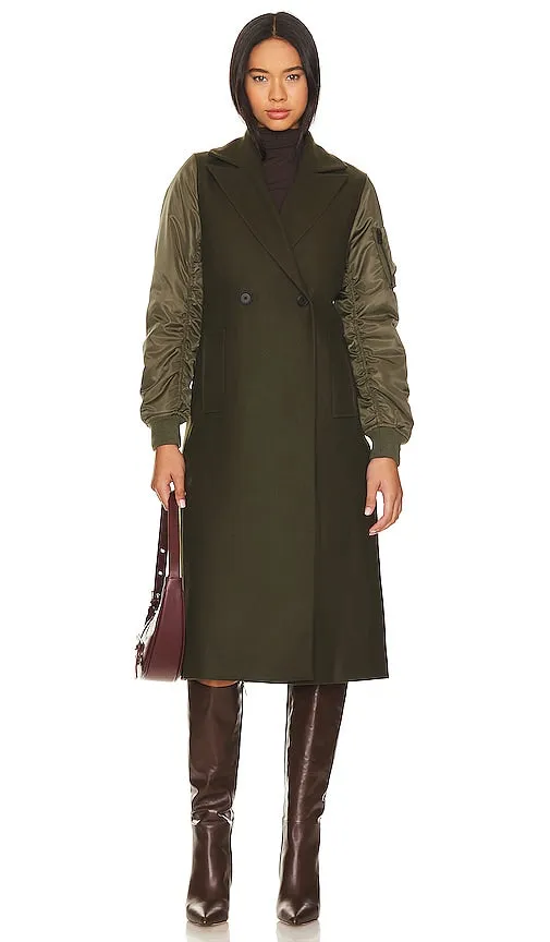 ALLSAINTS Paulah Coat in Olive
