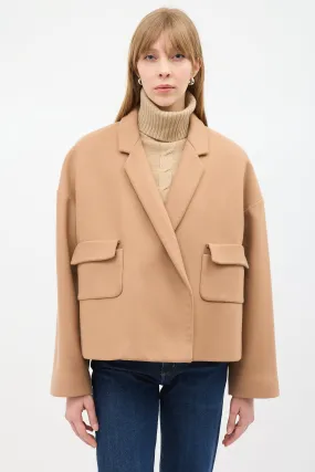 Beige Wool Two Pocket Jacket