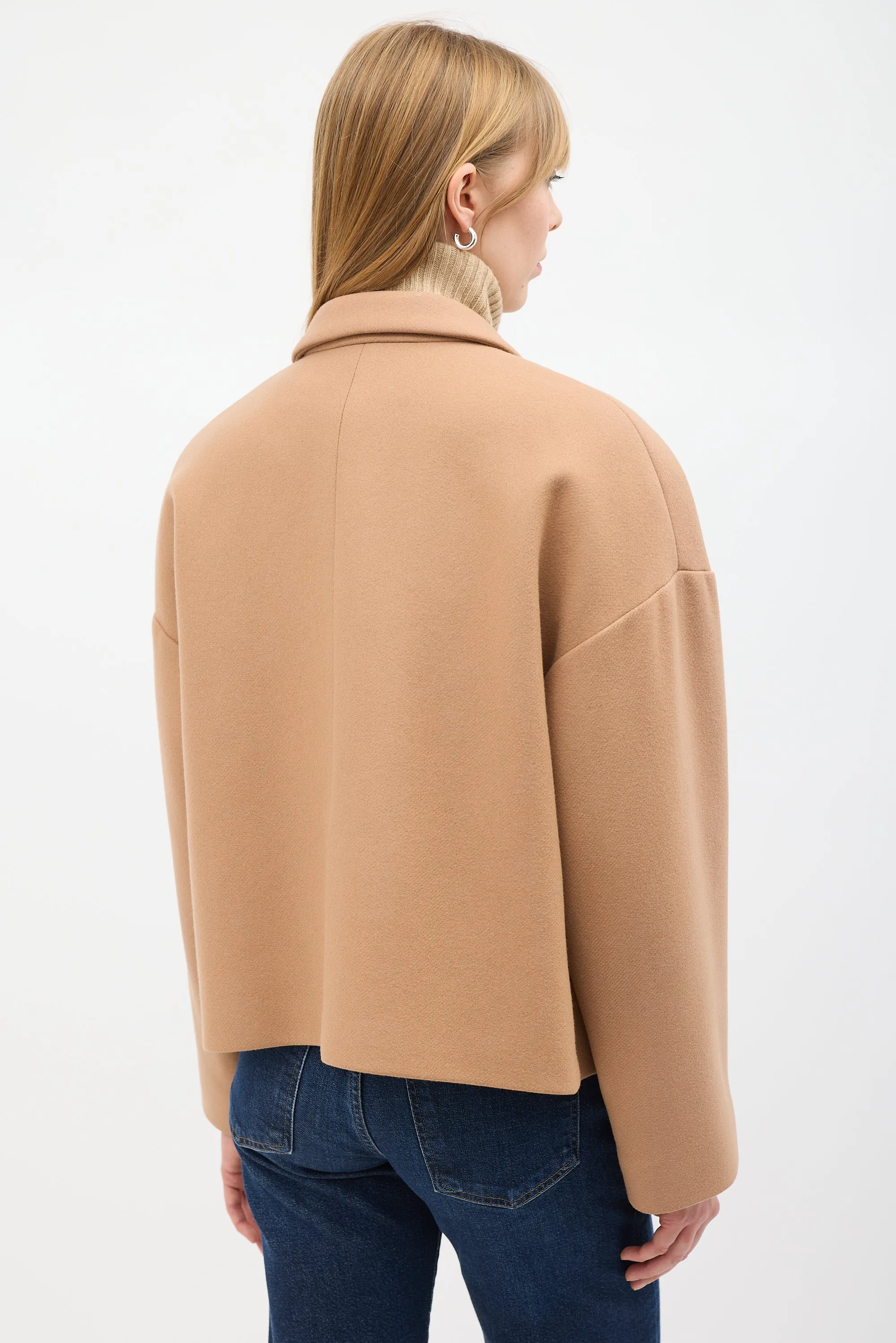 Beige Wool Two Pocket Jacket