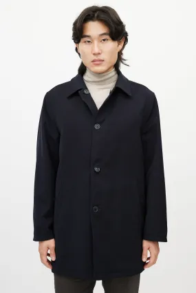 Black Cashmere & Nylon Reversible Jacket