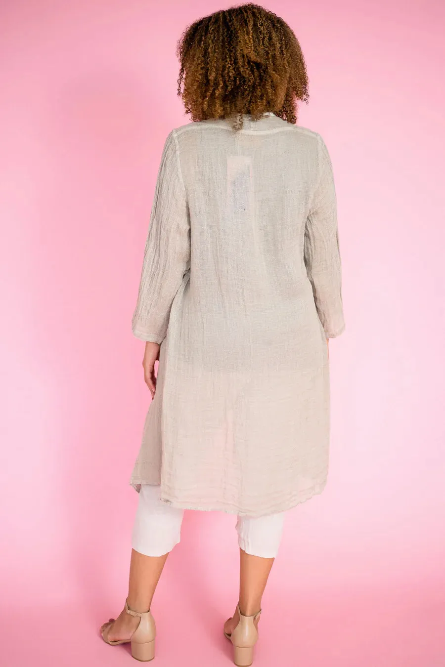 Donna Donna Belcina Long Mesh Jacket | Cashmere