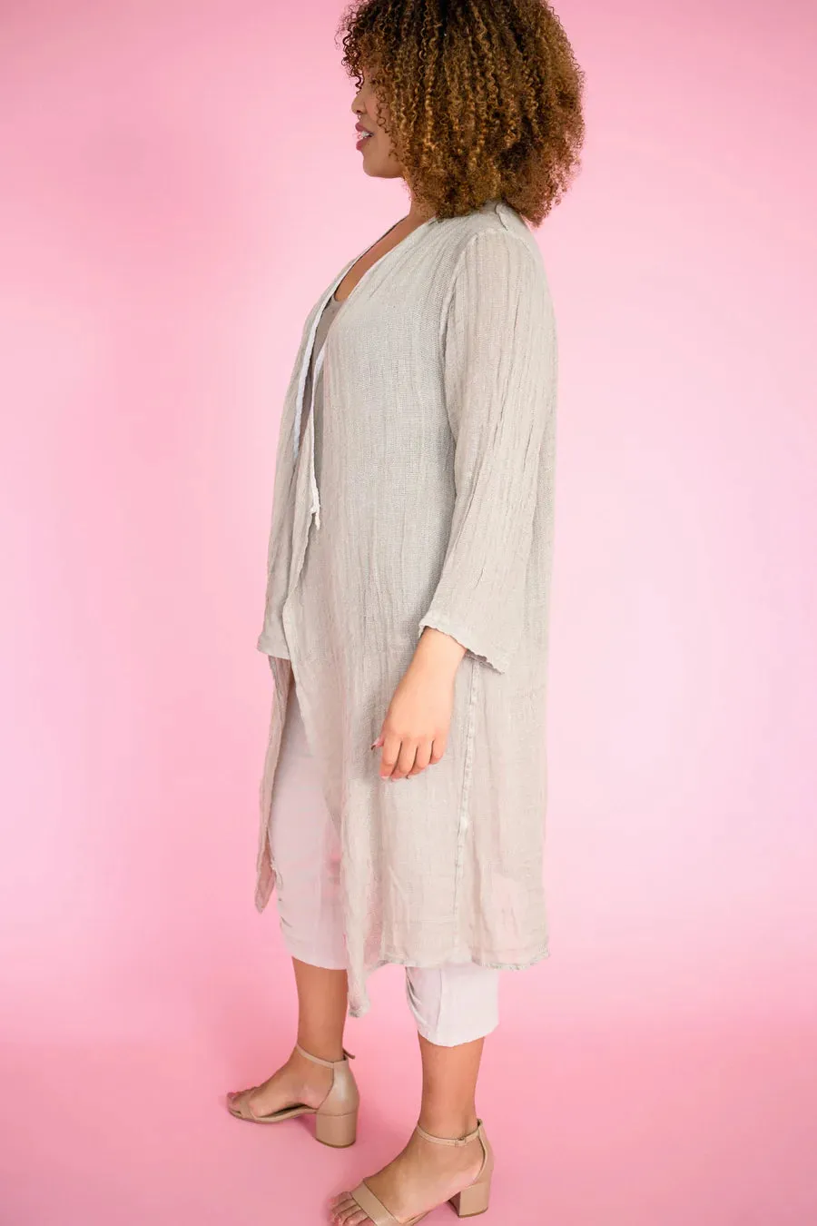 Donna Donna Belcina Long Mesh Jacket | Cashmere