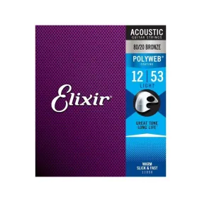 Elixir Polyweb Acoustic Strings Light 12-53