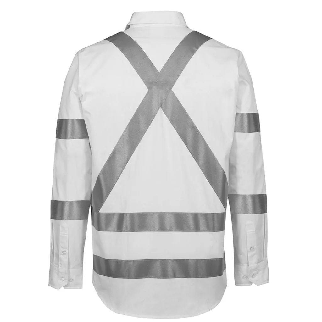 JB'S WEAR BIOMOTION NIGHT 190G SHIRT WITH REFLECTIVE TAPE - WHITE