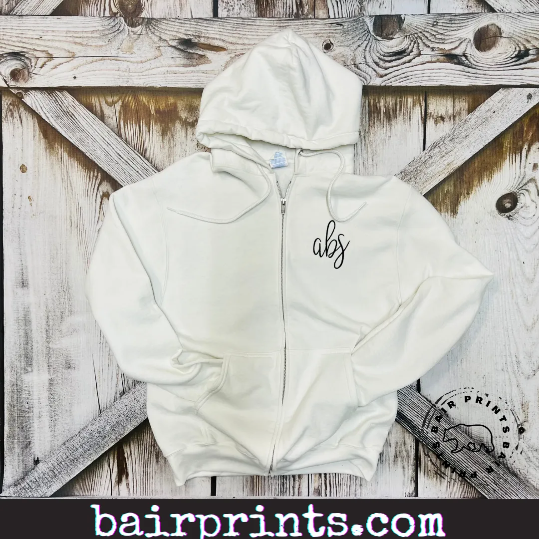 Monogram Full Zip Sweatshirt Jacket