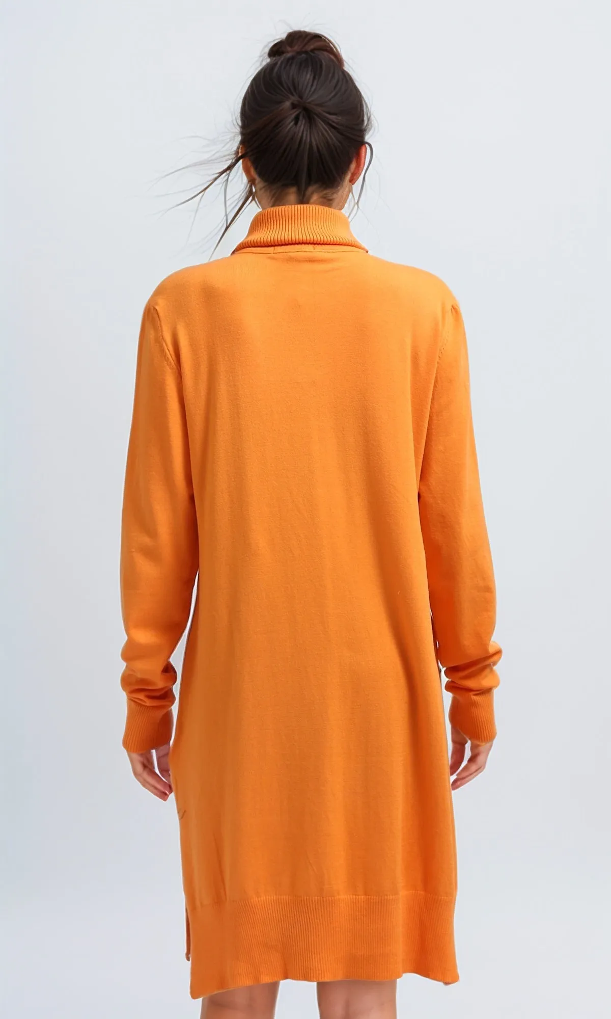 O201302 - Long Sleeves Pullover with Slits - Orange