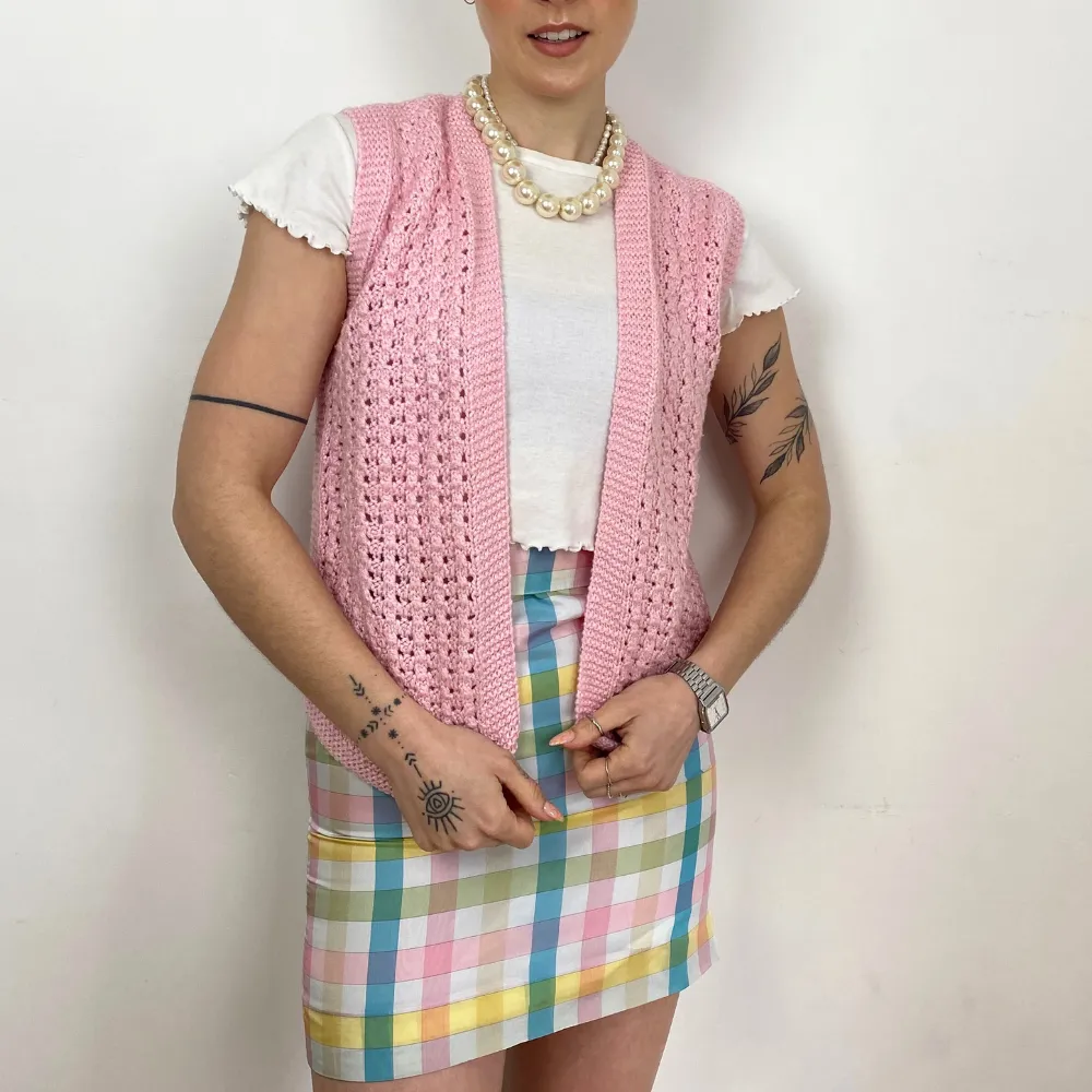 Pink Knit Vest - XS