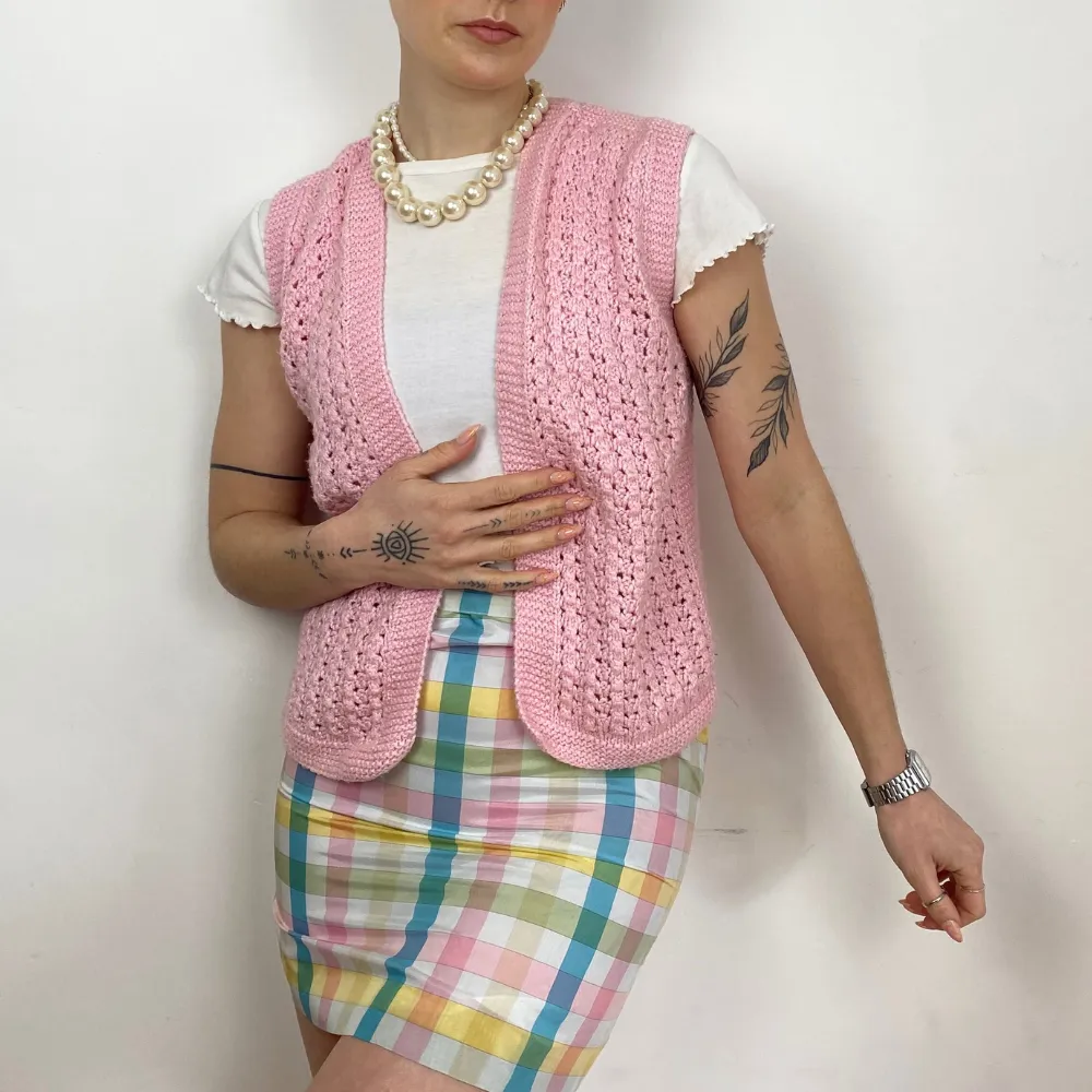 Pink Knit Vest - XS