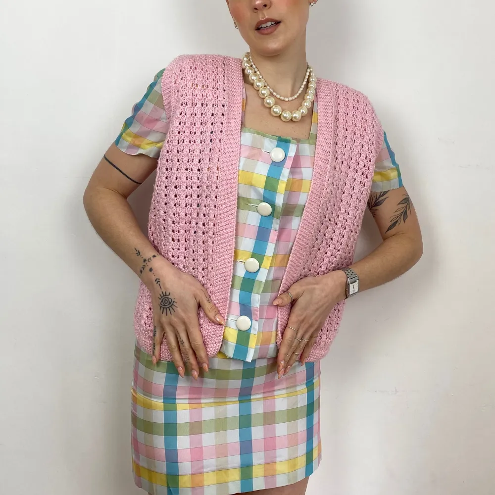 Pink Knit Vest - XS