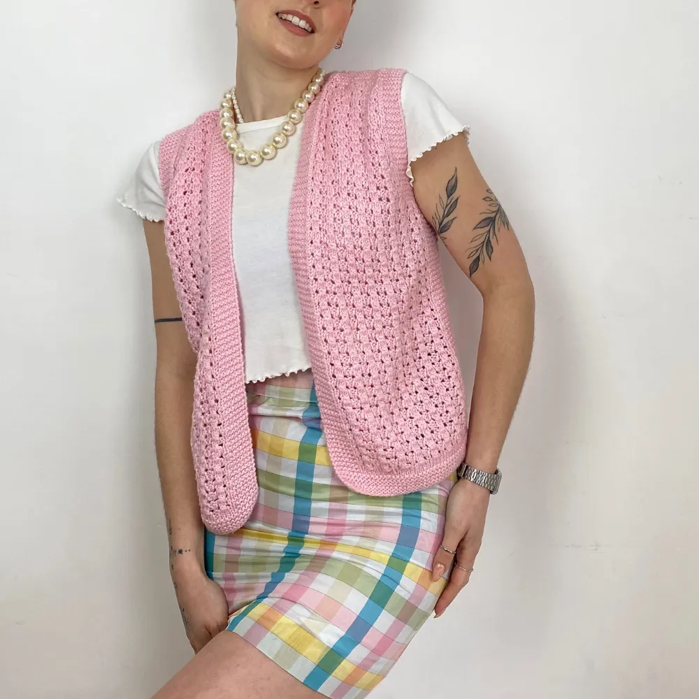 Pink Knit Vest - XS