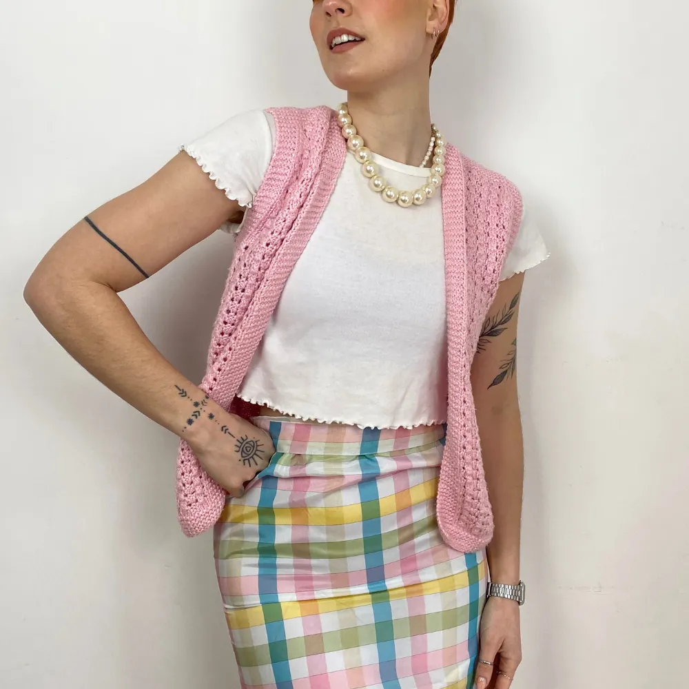 Pink Knit Vest - XS