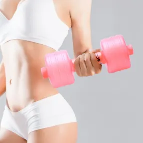 Plastic Dumbbell  Portable Water injection Fitness Kettlebell Dumbbell Yoga Exercise Fitness Slimming Body Weight Loss Dumbbells