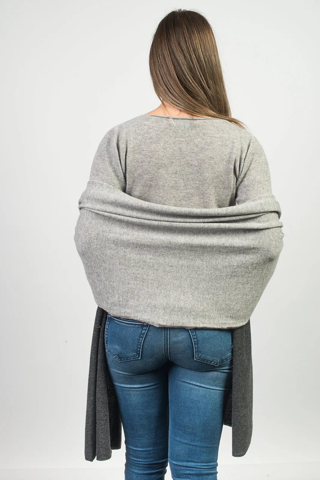 Stola bicolore 100% cashmere