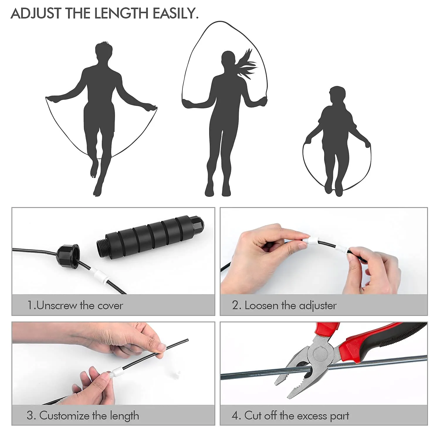 Tangle-Free Rapid Speed Jumping Rope Cable with Ball Bearings for Women, Men, and Kids, Adjustable Steel Jump Rope Workout with Foam Handles for Fitness, Home Exercise & Slim Body