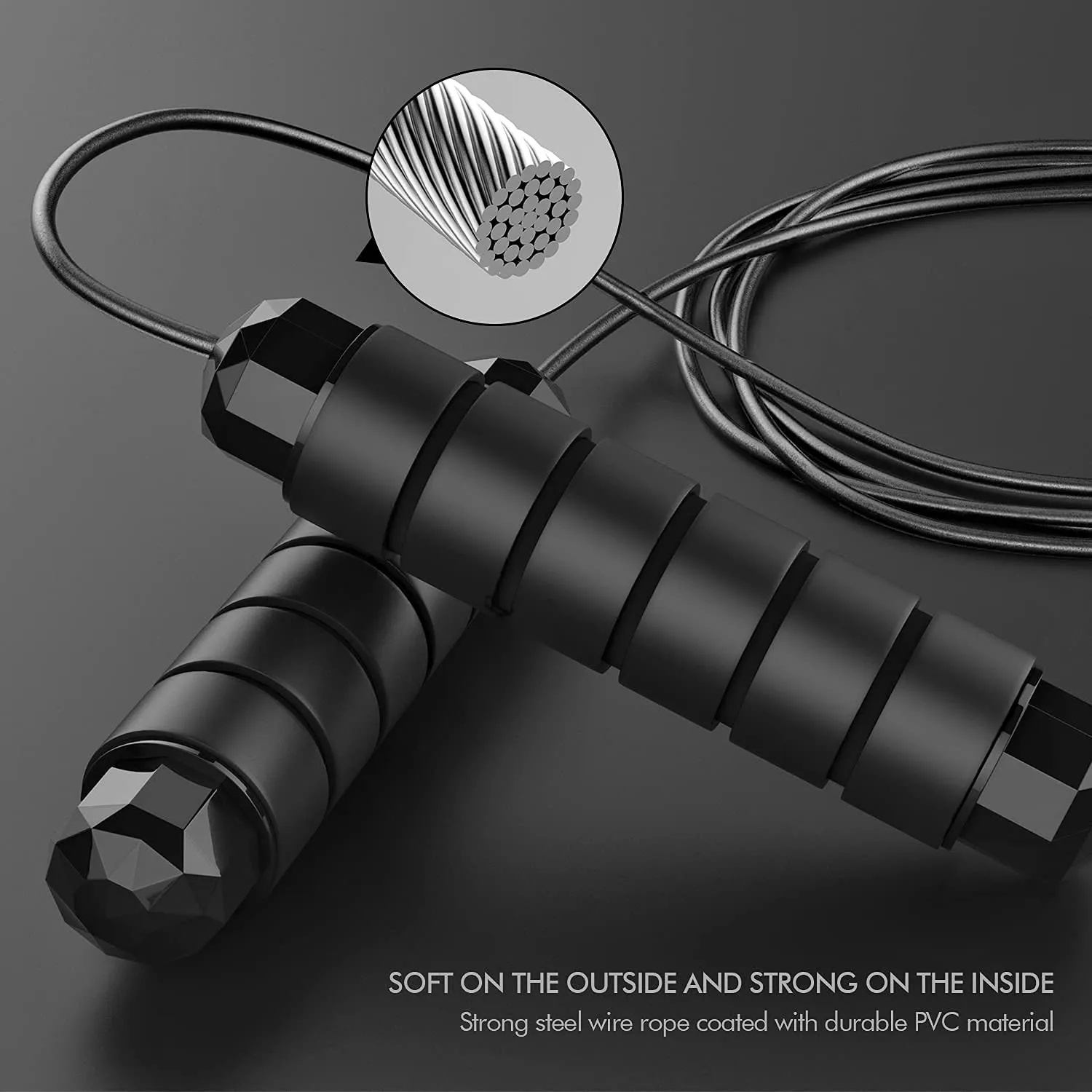 Tangle-Free Rapid Speed Jumping Rope Cable with Ball Bearings for Women, Men, and Kids, Adjustable Steel Jump Rope Workout with Foam Handles for Fitness, Home Exercise & Slim Body