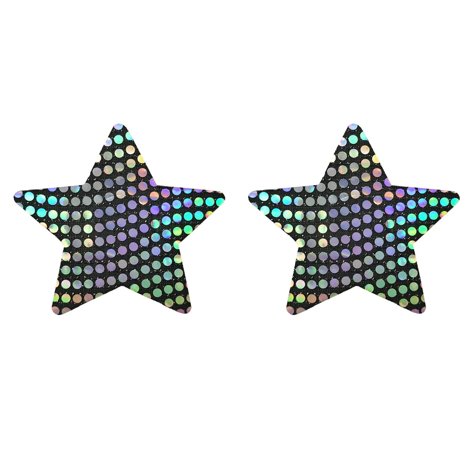 Yomorio 3 Pack Black Reflective Pasties Polka Dot Nippe Covers Pasties
