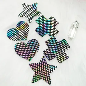 Yomorio 3 Pack Black Reflective Pasties Polka Dot Nippe Covers Pasties